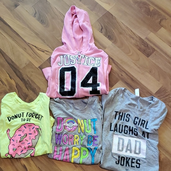 Justice Other - Justice bundle 3 tops one Hoodie size 12 Girl